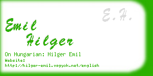 emil hilger business card